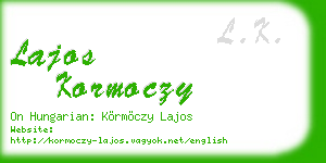 lajos kormoczy business card