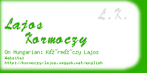lajos kormoczy business card